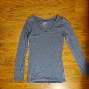 Basic blue long sleeved top